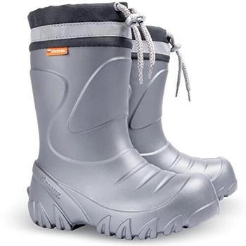 Demar Gummistiefel Kinder gefüttert silber grau
