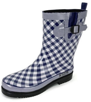 MADSea Gummistiefel Ocean Checkered Halbschaft kariert dunkelblau