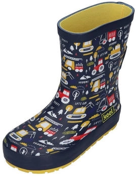 Koel Wellie Tractor V2 Barfußschuh print blau schwarz