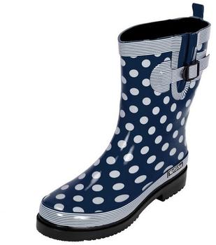 MADSea Gummistiefel Ocean dunkelblau Punkte Halbschaft