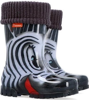 Demar Kinder Gummistiefel Zebra reflektierend isoliert Twister Lux