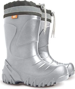 Goldkids Gummistiefel Lammfell gefüttert silber