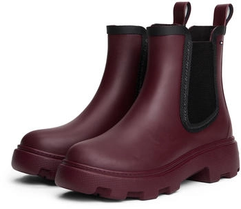 Tommy Hilfiger Chelsea Boots, Pull Tab kastanienbraun/schwarz