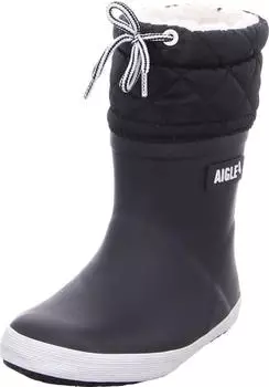 Aigle Giboulee 2 lined children's boots noir/blanc