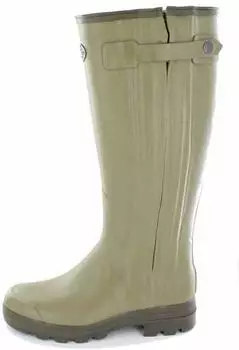 Le Chameau Chasseur Cuir Men's Boots with Leather Lining grün