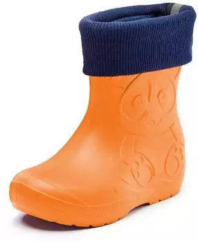 Ladeheid Lightweight Thermal Lined Rubber Boots (LA-CA-Panda249) orange