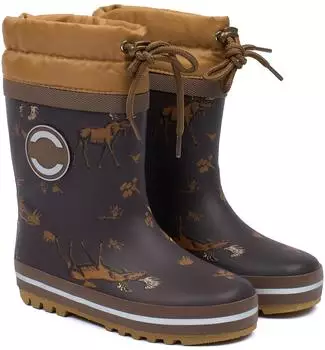 Mikk-Line Warm Lined Rubber Boots molé/braun