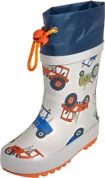 Playshoes Traktor marine/hellblau/hellgrau/dunkelorange