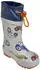 Playshoes Kids Rain Boots Tractor with Cuff grau