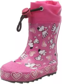 Beck Toddler Rain Boots Dogs pink