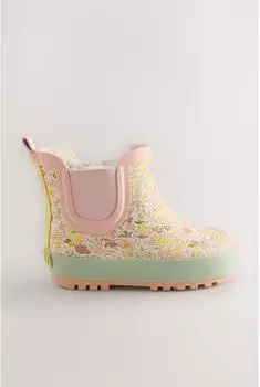 Next Fashion Rain Boots sage green floral