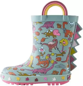 Next Fashion Boot teal blue dinosaur