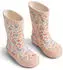 Wheat Rubber Boot Muddy flowers and seashells