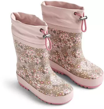 Wheat Thermo-Gummistiefel Black Sea Garden dim rose flowers