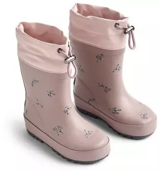 Wheat Boot Thermo Print Boot dry rose flowers