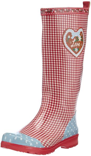 Playshoes Damen-Gummistiefel Landhaus (190108) rot