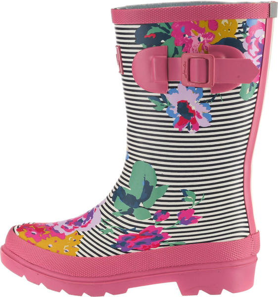 Joules Girls Welly (204329) navy floral stripe