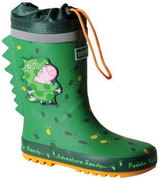 Regatta Boys & Girls Peppa Pig Puddle Wellington Boots green