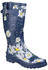 Cotswold Burghley Wellingtons navy flowers