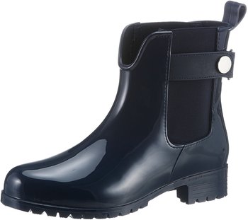 Tommy Hilfiger Patent Finish Ankle Wellies (FW0FW06777) desert sky