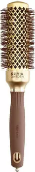 Olivia Garden Expert Blowout Shine mit gewellten Borsten Gold & Braun 35 mm Olivia Garden Expert Blowout Shine mit gewellten Borsten Gold & Braun 35 mm