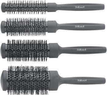 Sibel Round Kit 4 thermische borstels zwart