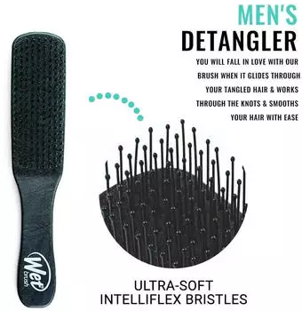 Wet Brush Spazzola Ähnlich Leder Schwarz Herren Entwirrer