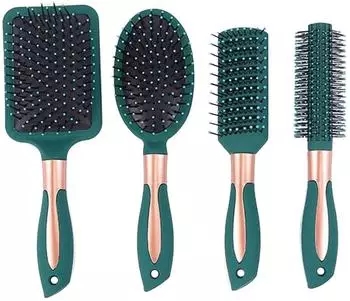 LuxusKollektion Antistatische Luftkissen-Entwirrb&uuml;rste, oval, 4er-Set