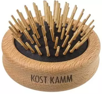 KostKamm Pop-Up-B&uuml;rste mit Holznoppen, Buche, rund &Oslash;7cm