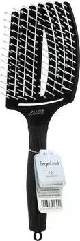 Olivia Garden Fingerbrush Care Iconic Nylonborsten schwarz, Large