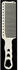 Y.S. Park Clipper Kamm 240 mm Nr. 282 Soft Carbon Weiss