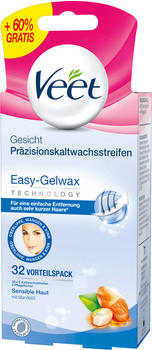 Veet Gesicht Präzisionskaltwachsstreifen Easy-Gelwax (32 Stk.)