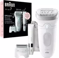 Braun Silk-&eacute;pil 7 7-441 - Silber - Wei&szlig; - 40 Pinzette - MicroGrip - 0,5 mm - Akku -