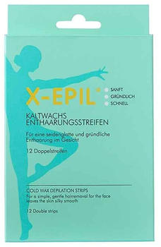 Brilliant X-Epil Kaltwachs Enthaarungsstreifen (12 Stk.)