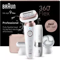 Braun Silk-&eacute;pil 9 Flex 9-360 3D 40 Pinzette Rose - Wei&szlig; (9-360)