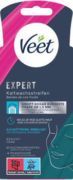 Veet Expert Kaltwachsstreifen Gesicht (2 x 10 Stk.)