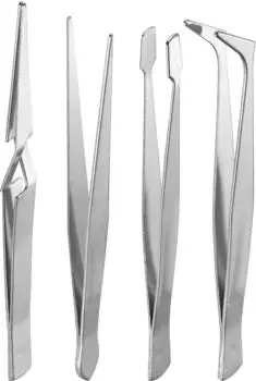 Fixpoint Stainless tweezers set, 4 pieces