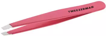 Tweezerman Slant geranium-colored angled tweezers