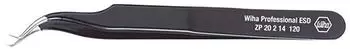 Wiha Pr&auml;zisionspinzette Professional ESD Typ 7abb, spitz gebogen 120mm (32336)