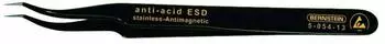 Bernstein SMD-Pinzette sichelf&ouml;rmig-abgewinkelt super-spitz ESD 120mm (5-054-13)
