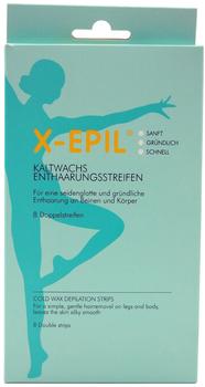X-Epil Kaltwachsstreifen für Beine und Körper (8 Stk.)