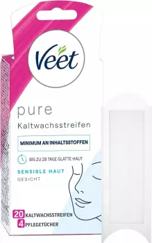 Veet Gesicht Kaltwachsstreifen Gesicht Sensitive Haut (20 Stk.)