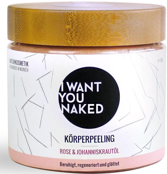I Want You Naked Glättendes Körperpeeling mit Rosen- und Johanniskrautöl (720ml)