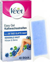VEET 3174624, Veet Kaltwachsstreifen Beine Sensible Haut 40er Kaltwachsstreifen DE FR