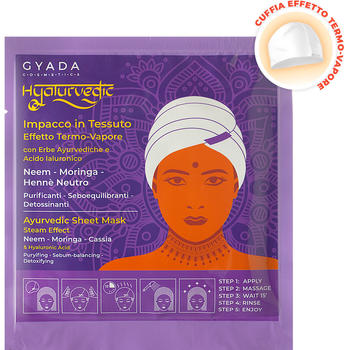Gyada Cosmetics Hyalurvedic Klärende Tuchmaske für die Haare (60 ml)