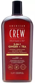 American Crew Ginger & Tea Energizing 3-in-1 Shampoo (1000ml)