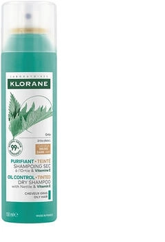 Klorane Dry Shampoo with Nettle & Vitamin E Tinted dark hair (150 ml)
