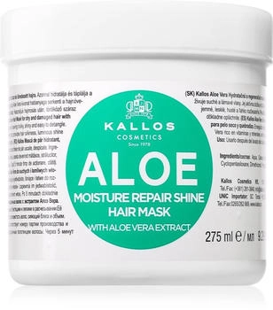 Kallos Cosmetics Aloe Vera maschera per capelli capelli danneggiati 275 ml per Donna