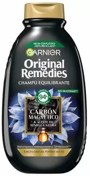 Garnier True Treasures Balancing Activated Charcoal Shampoo (400 ml)