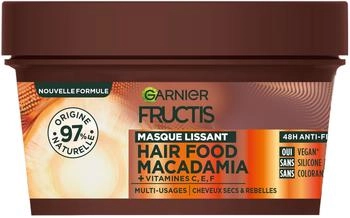 Garnier Fructis Hair Food - Maschera lisciante alla Macadamia - Formula vegana al 97% di origine naturale - per capelli secchi - 320 ml